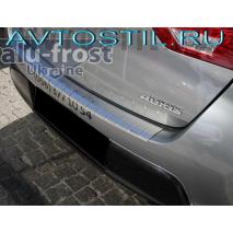 Toyota Yaris 2005-2011 Накладка на зад.бампер с загибом нержавейка 3 /5 дв