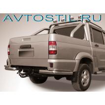 Uaz Patriot PICKUP Защита заднего бампера уголки d76+d42 двойные нержавейка
