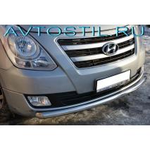 Grand Starex H1 2015 Защита переднего бампера труба 60 мм нержавейка