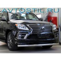 LX 570 Sport 2014 Защита переднего бампера труба 76 мм нержавейка