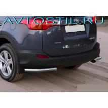 RAV4 Защита заднего бампера d60 уголки нержавейка
