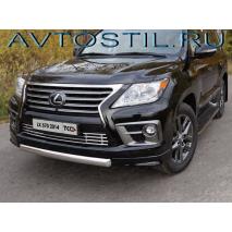 LX 570 Sport 2014 Защита передняя нижняя овальная короткая 75х42 мм нержавейка