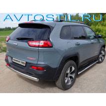 Cherokee Защита задняя труба овальная 75х42 мм нержавейка