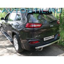 Cherokee Защита задняя центральная 60/42 мм нержавейка