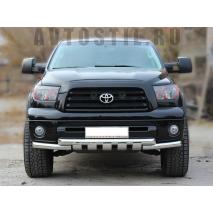 Tundra 2007-2013 Защита переднего бампера 76 мм с дополнительными накладками