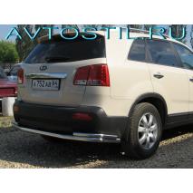 Sorento Защита заднего бампера d60+d42 длинная с углами нержавейка