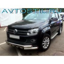 Amarok Защита переднего бампера 76 мм нержавейка G