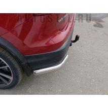 Qashqai Защита задняя уголки овальные под фаркоп 75х42 мм нержавейка