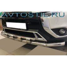 Duster Защита переднего бампера 60/42 мм с перемычками нержавейка