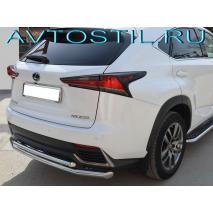 NX Защита заднего бампера труба двойная 60/42 мм нержавейка