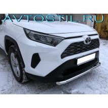 RAV4 Защита переднего бампера короткая труба 60 мм нержавейка
