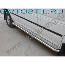 Sprinter 1998-2006 Порог площадка труба с листом 53 мм средняя база 1 шт правый