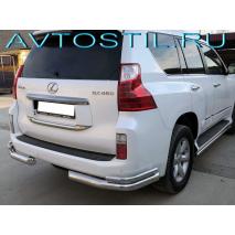 GX 460 Задняя защита уголки 76/42 мм нержавейка