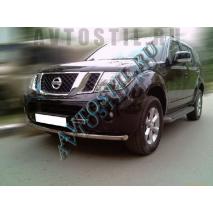 Pathfinder Передняя защита труба радиусная 76 мм нержавейка