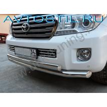 Land Cruiser 200 Защита переднего бампера 76/75x42 мм верхняя труба овальная