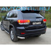 Grand Cherokee 2013 Защита задняя уголки овальные 75х42 мм нержавейка