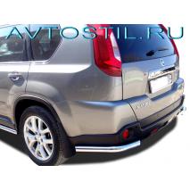 X-Trail Защита заднего бампера угголки d60 нержавейка