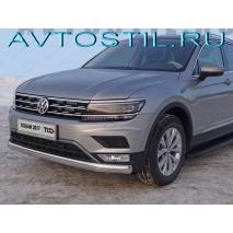 Tiguan Защита передняя нижняя овальная длинная 75х42 мм пакет