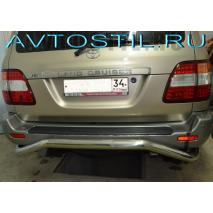 Land Cruiser 100 Защита заднего бампера волна 76 мм нержавейка