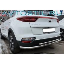 Sportage Задняя защита труба двойная длинная 60/42 мм нержавейка