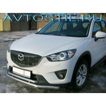 CX-5 Защита переднего бампера труба двойная 60/42 мм нержавейка