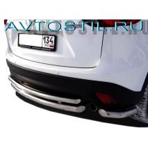 CX-5 Защита заднего бампера труба двойная d60/42 нержавейка