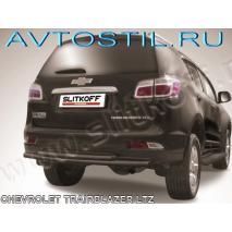 Trailblazer Защита заднего бампера углы 76/42 мм двойные черная