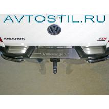 Amarok Накладки на задний бампер надпись Volkswagen нержавейка