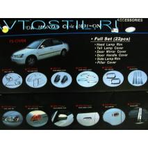 Honda Civic 2001-2006 Набор накладок хром; фары;задние фонари;зеркала; дверные стойки; поворотники, ручки.