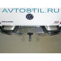 Amarok Накладки на задний бампер логотип Volkswagen нержавейка