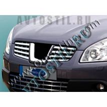Qashqai 2007 Накладка на решотку радиатора нержавейка 8 ч