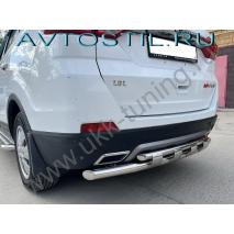 MyWay 2017 Защита заднего бампера труба двойная d60/42 нержавейка с перемычками