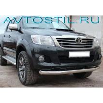 Hilux 2011 Защита переднего бампера труба 60 мм нержавейка