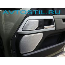 Defender Накладки на динамики в дверях матовый хром 8 штук