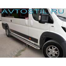 Boxer 2012 Порог труба d53 мм с листом длинная база нержавейка правый 1 шт