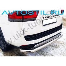 Land Cruiser 300 Защита заднего бампера труба 76 мм нержавейка