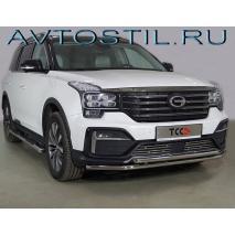 GS8 Защита переднего бампера труба двойная 42/42 мм нержавейка