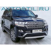 Executive 2016 Защита передняя бампера 75х42 мм овальная короткая нержавейка