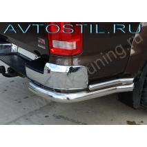 Amarok Защита заднего бампера уголки двойные d76/42 нержавейка