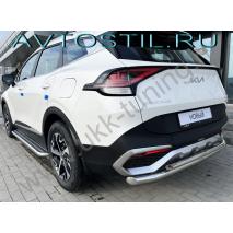 Sportage Защита заднего бампера труба двойная 60/42 мм нержавейка