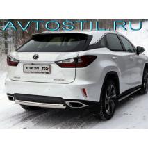 RX 300 Защита задняя центральная овальная 75х42 мм нержавейка