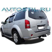 Pathfinder Задняя защита углы двойные 76/53 мм нержевейка