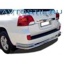Land Cruiser 200 Защита заднего бампера труба с углами 76/42 мм нержавейка