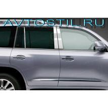 Land Cruiser 200 Накладка на дверные стойки нержавейка 8 шт