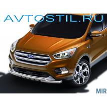 Kuga Защита переднего бампера двойная d57/42 с декоративными элементами