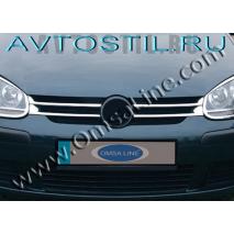 Volkswagen Golf 5 Накладка на решотку радиатора нержавейка 4 шт