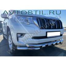 Prado 150 Защита переднего бампера 60/60 мм грендер нержавейка