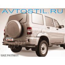 Uaz Patriot Защита заднего бампера уголки d76+d42 двойные черные