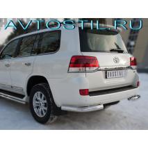 Land Cruiser 200 Защита заднего бампера уголки d76 нержавейка