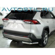 RAV4 Защита заднего бампера уголки 60 мм нержавейка